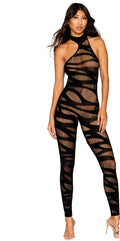 DG0470 ASYMMETRIC SLASH BODYSTOCKING