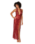 DG10460 LACE HALTER GOWN with MATCHING G-STRING