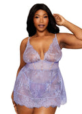 DG13235 RHINESTONE LACE BABYDOLL  & G-STRING SET