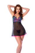 MA7629 Mesh Babydoll with Matching Panty