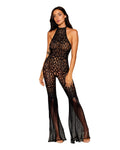 DG0468  SEAMLESS CROCHET LACE BODYSTOCKING